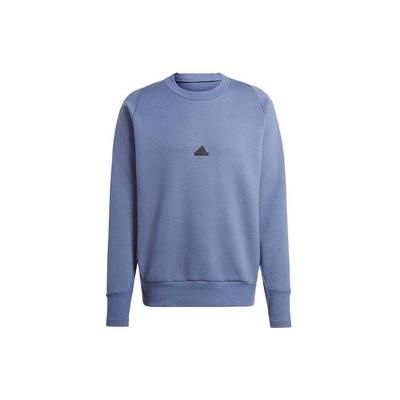 adidas Сплошной цвет логотипа Спортивный Повседневный Круглый вырез Толстовка Мужская Толстовка Синий IR5243