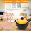 Silicone Pot Lid Strap Reusable Adjustable Heat-Resistant Lightweight Slow Cooker Lid Holder Strap Multifunctional Bundling Fixing Tie Kitchen Gadgets