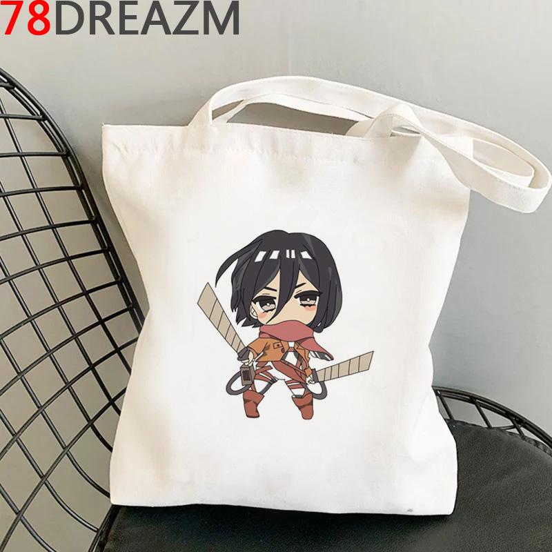 Сумка-шоппер «Атака Титанов», холщовая сумка-шопер, сумка для покупок, сумка для вторичной переработки, тканевая сумка bolsas ecologicas sacolas