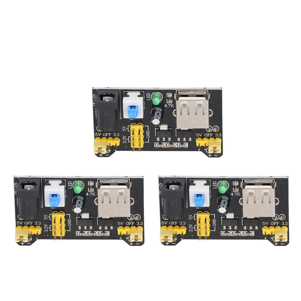 3Pcs Breadboard Power Supply Module Voltage Regulator DC 3.3V 5V Dual Channel Output