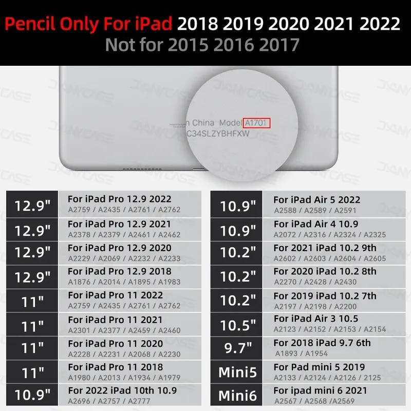 Для Apple Pencil 2 1 Беспроводная зарядка Стилус Для iPad Air 4 5 Pro 11 12.9 Mini 6 Отклонение ладони Стилус для планшета Сенсорная ручка