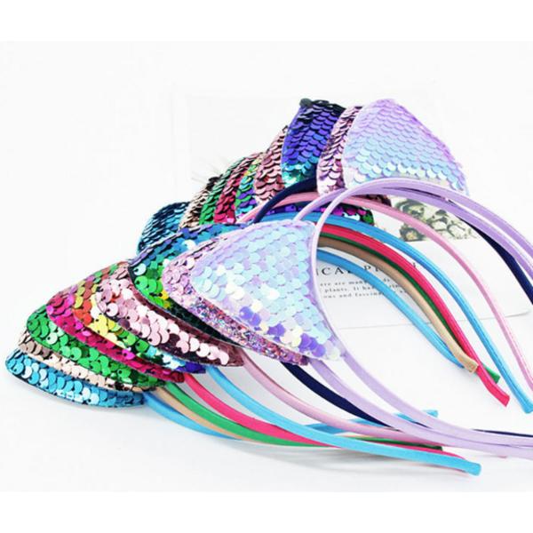 Блестящая повязка на голову с изображением кошки, 9, 1