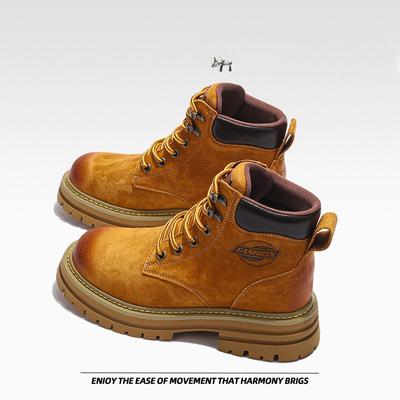 Сапоги Martin с толстой подошвой и внутренней высотой, рабочие ботинки, британские ботинки из ревеня