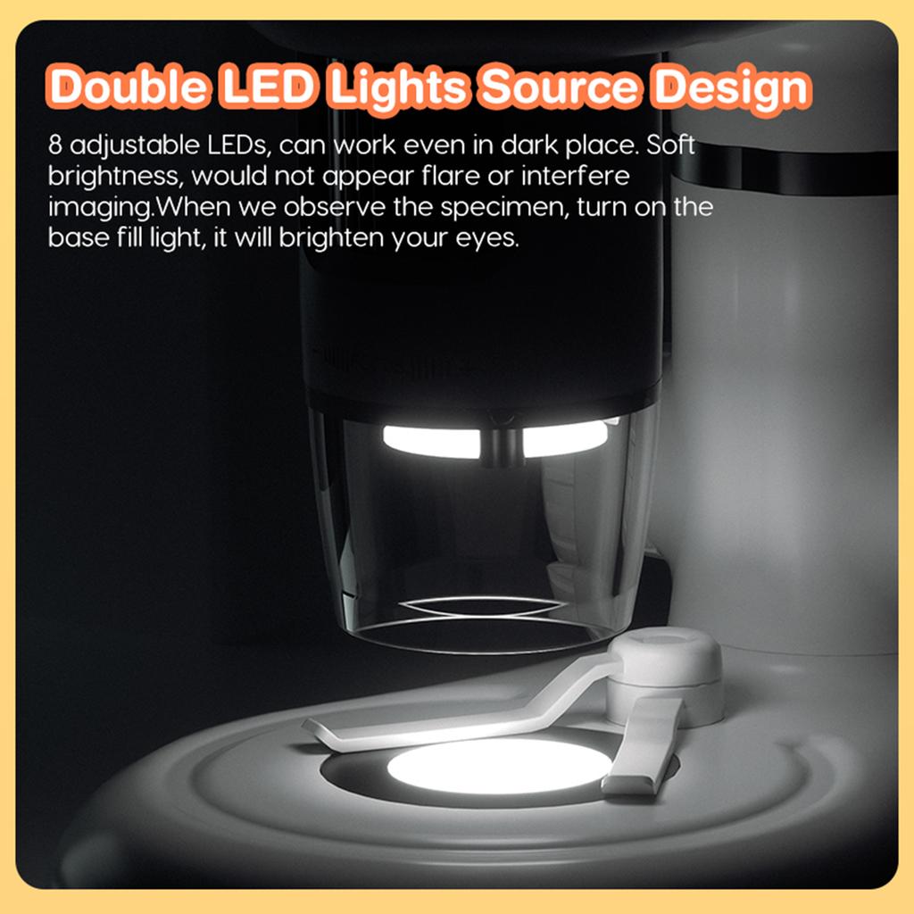 Desktop Kids Microscope Handheld Digital Microscope for Kids with 2.0 Inch LCD Screen 50X-1000X