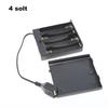 6V 4 Solt X AA 4x1.5V USB Battery Box For 5V LED Strip Lights Female Cable Mini Power Supply Battery Caes With Cover And Switch