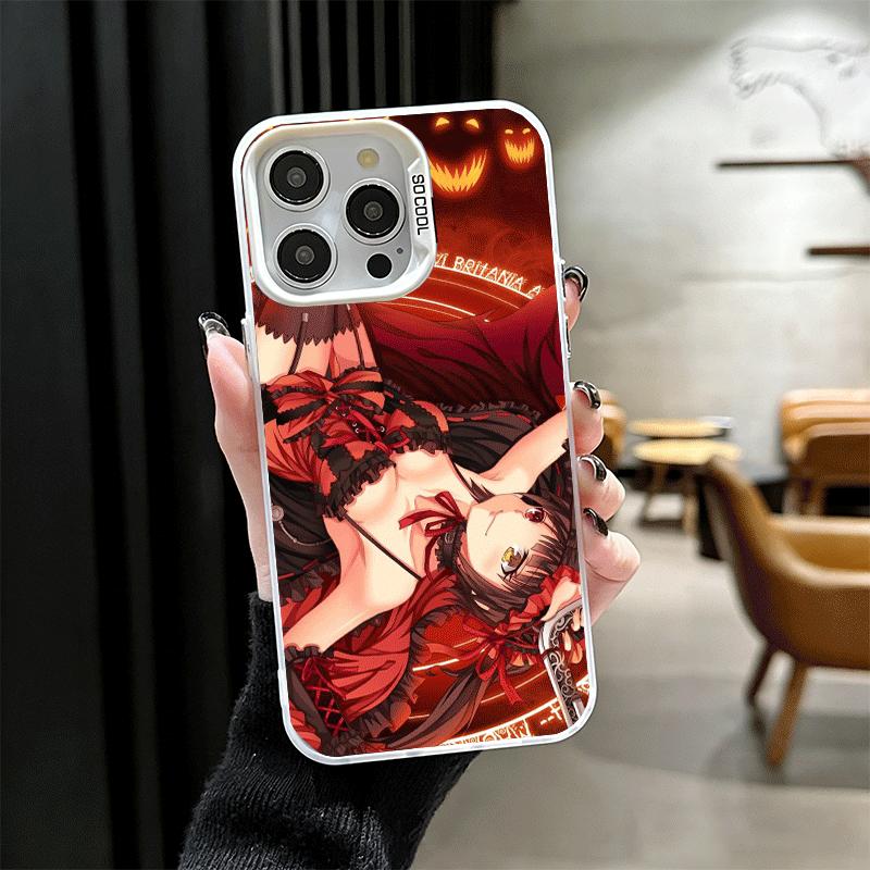 Date A Live Токисаки Куруми Мягкий чехол для телефона для iPhone 15 16 17 Pro Max 17Air 16E 14 Plus 13 12 Mini Ударопрочная задняя крышка