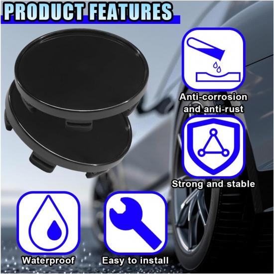 4 шт. Центральная заглушка колеса автомобиля, Защелкивающаяся крышка ступицы колеса из АБС-пластика с наружным диаметром 54 мм/2,13 дюйма, внутренним диаметром 51 мм/2 дюйма, Универсальная крышка центральной части диска