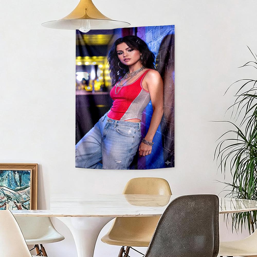Selena Gomez1 Wall Decor Tapestry Art For Pet Memorial Birthdaywedding Party Backdrop Family Gift