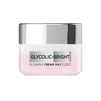 L'Oreal Paris Glycolic Bright Сияющий дневной крем, Ночной осветляющий крем, Гликолевая кислота для сияющей кожи, 50 мл