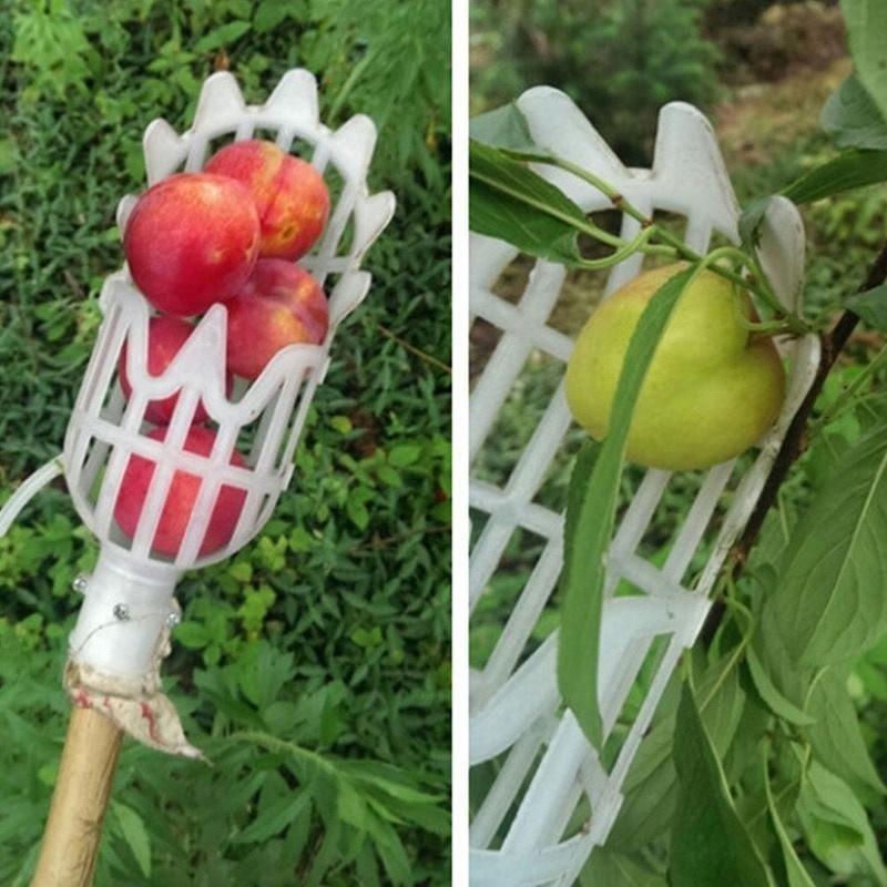1pc High-altitude Fruit Picker Loquat Bayberry Lightweight Plastic Garden Fruit Picking Tool Harvester Catcher for Hand Peach, Plum, Jujube