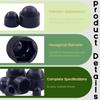 160Pcs Plastic Bolt Covers M4 M5 M6 M8 M10 M12 Hex Nut Caps Kit with Storage Box Screw Caps