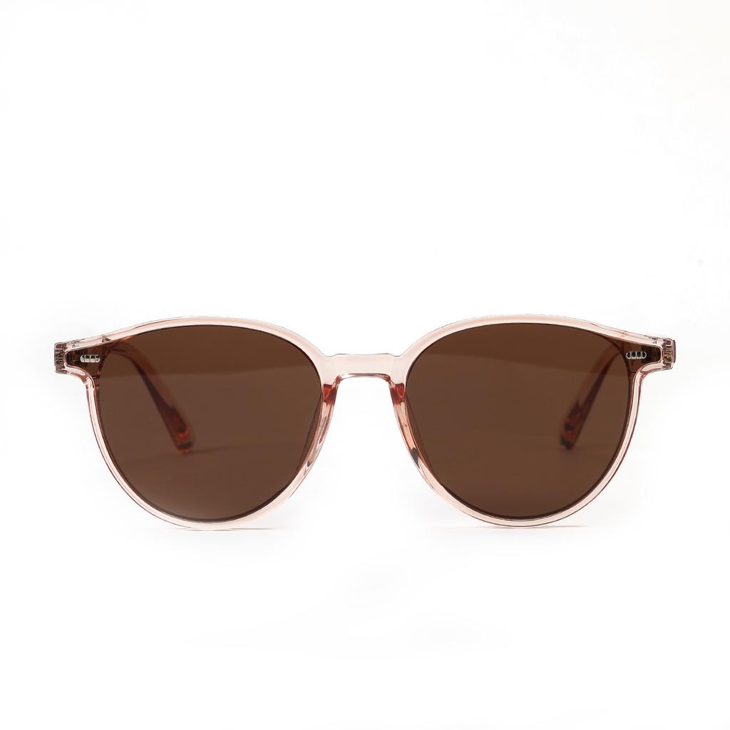 Очки B305 Круглая оправа Заклепка Оправа из панциря черепахи Солнцезащитные очки Женские, Ретро Чайный цвет Чип Жаба Солнцезащитные очки Мужские