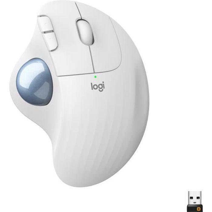 Эргономичная мышь - беспроводная - Logitech - Ergo M575 - белая