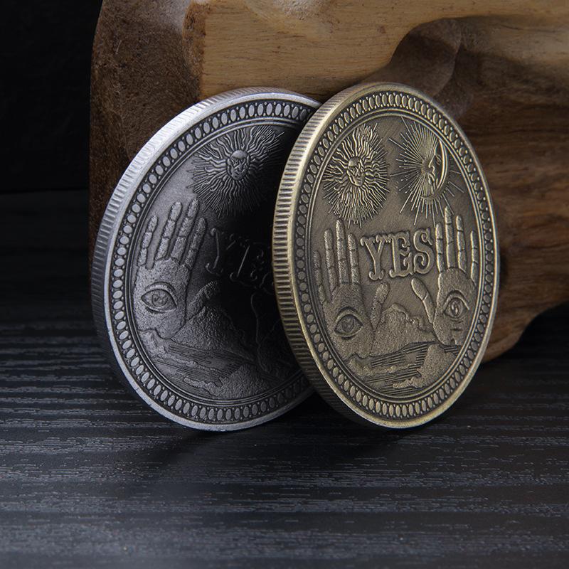 Да или нет монета, коллекционные предметы, старая монета, серебряная монета, поддельная монета на удачу, оригинальные монеты-вызовы, копия доллара бродяги, медные пиратские монеты, подарок