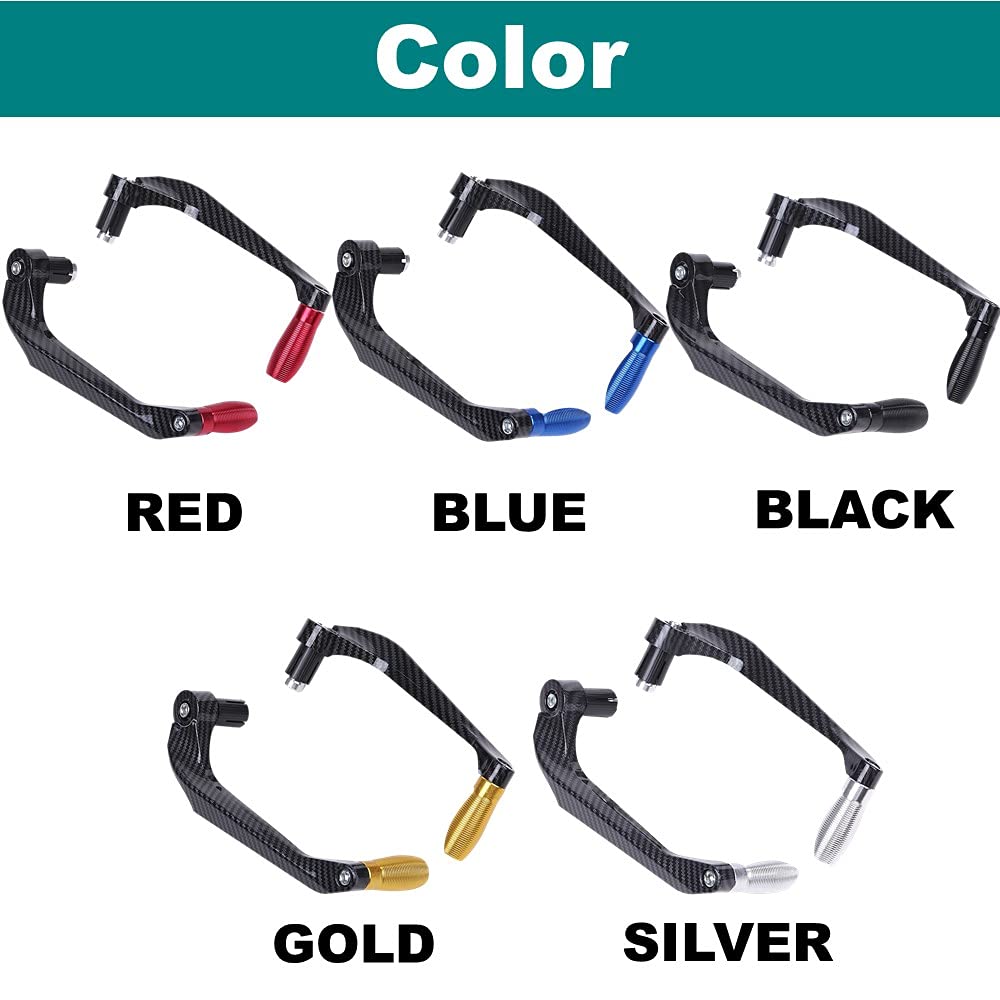 Rubonarie Motorcycle Brake and Clutch Lever Guards, Brake and Clutch Handlebar Protection for Motorcycles and Scooters (Black)