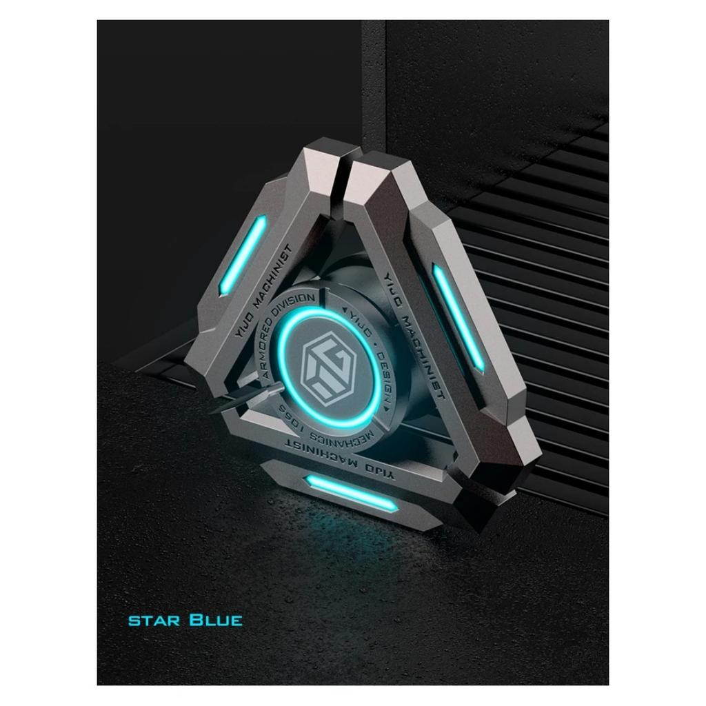 Светящийся ручной спиннер из сплава, полностью металлический гироскоп, фиджет-спиннер для кончиков пальцев для снятия стресса у взрослых, настольные EDC-игрушки, подарки