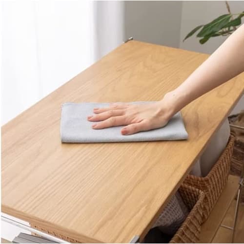 Set of 2 Teijin Acchi Kocchi Dishcloths, Large, Gray, with Original Logo Sticker