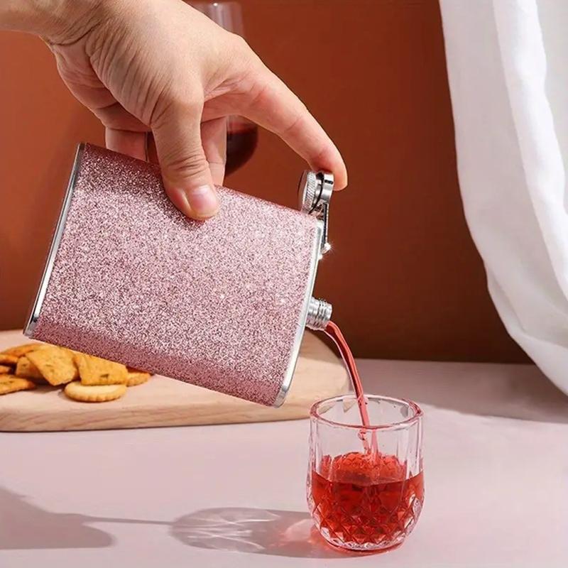 1 шт. бутылка для вина, высококачественный подарок, индивидуальный многоцветный портативный горшок для вина из нержавеющей стали, блестящий шикарный аксессуар для отдыха на открытом воздухе