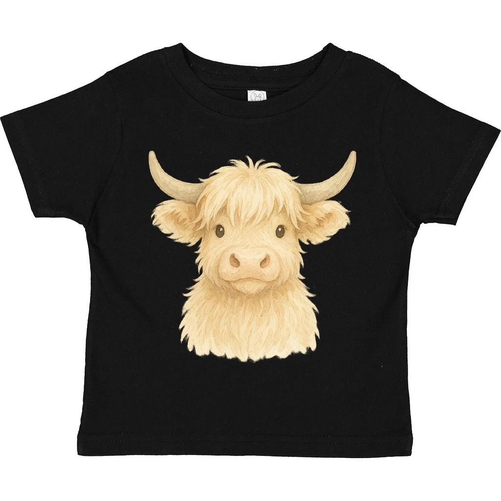 Inktastic Highland Cow Toddler T-Shirt Shirt Head Lover Western Cute Child Kid