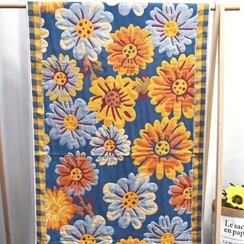 Extra Large Cotton Gauze Cartoon Bath Towel - Soft, Quick-Drying for Adults & Kids