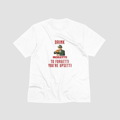Пейте больше пива Moretti Любитель пива Смешная футболка Футболка для любителя пива Футболка для посетителя паба Шутка