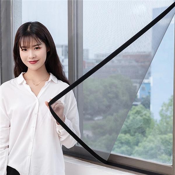 Магнитная оконная ширма от насекомых, оротективная сетка, занавеска из тюля, летняя самоклеящаяся оконная занавеска, сетка