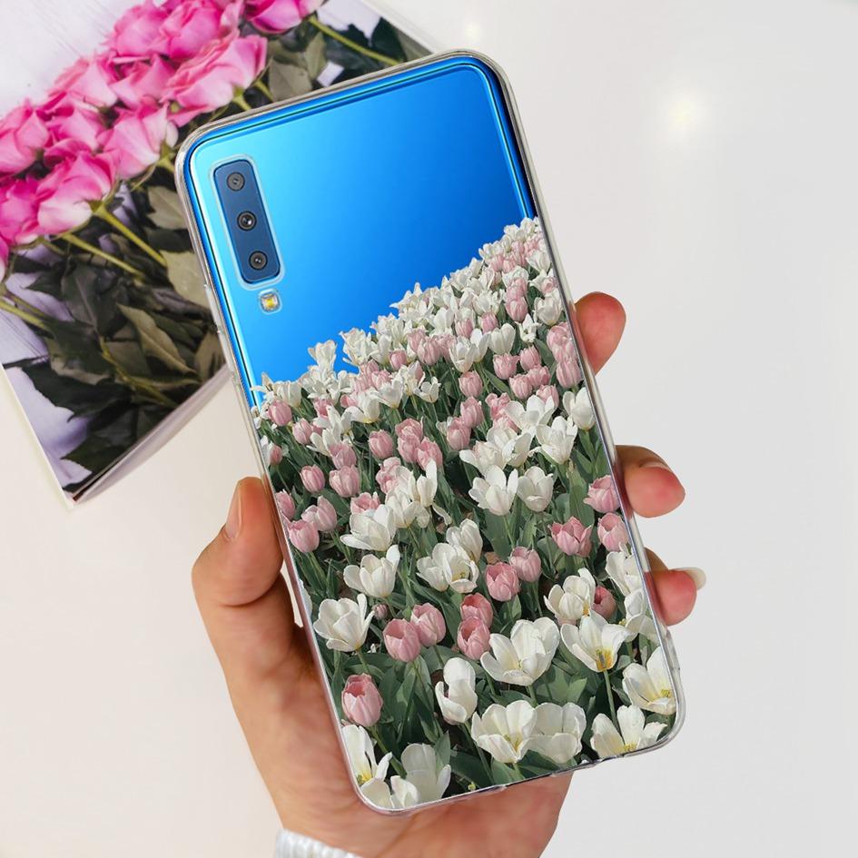 Силиконовый Чехол Для Samsung Galaxy A7 2018 Чехол A750 A750F Чехол Прозрачный ТПУ Модный Чехол Для Телефона Для Samsung A 7 2018 SM-A750F Fundas