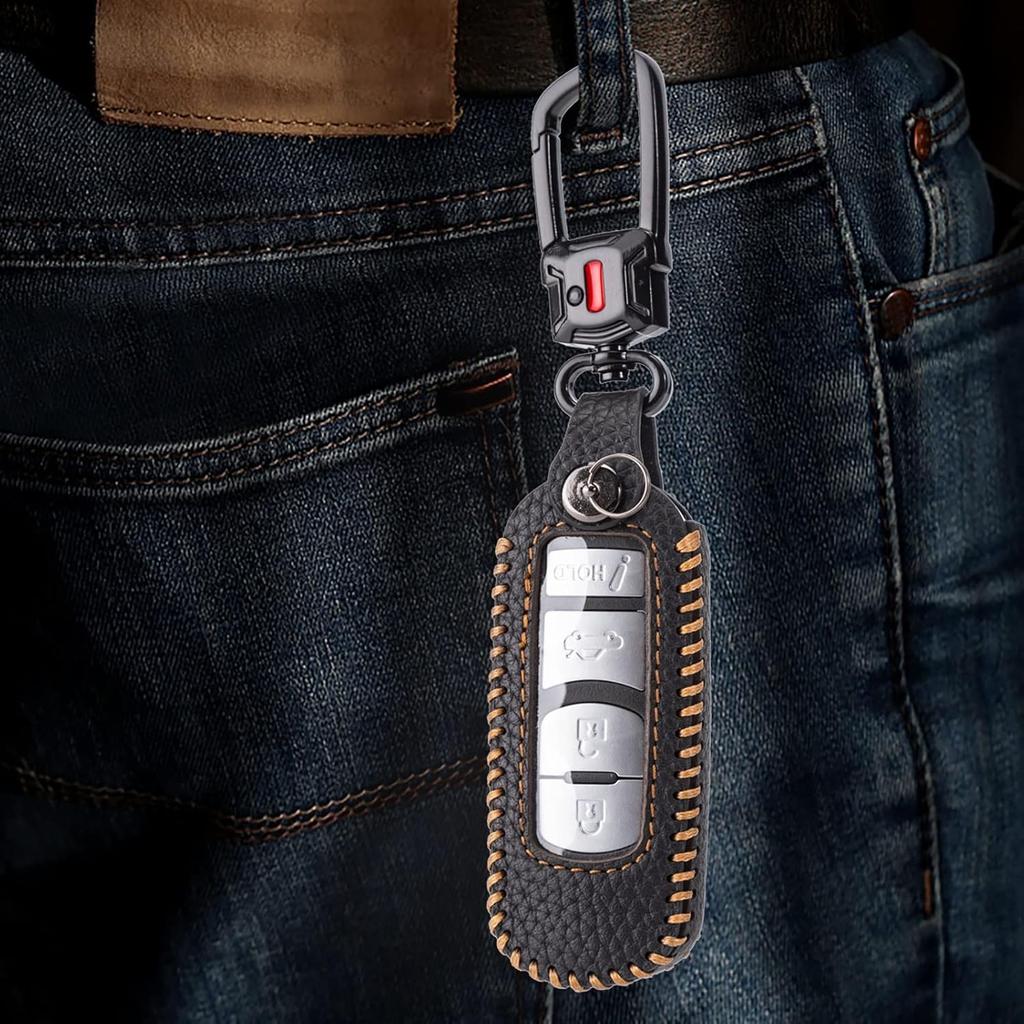 for Mazda Key Fob Cover Keychain Leather Car Key Case Compatible with 2009- Mazda 3 6 5 2 CX5 CX9