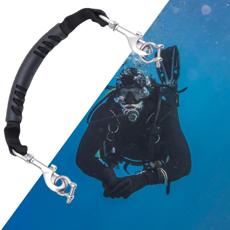 Scubas Diving Light Camera Handle With Swivels Hook And Clip Underwater Camera Rigs Lanyard Strap Diving Camera Lanyard