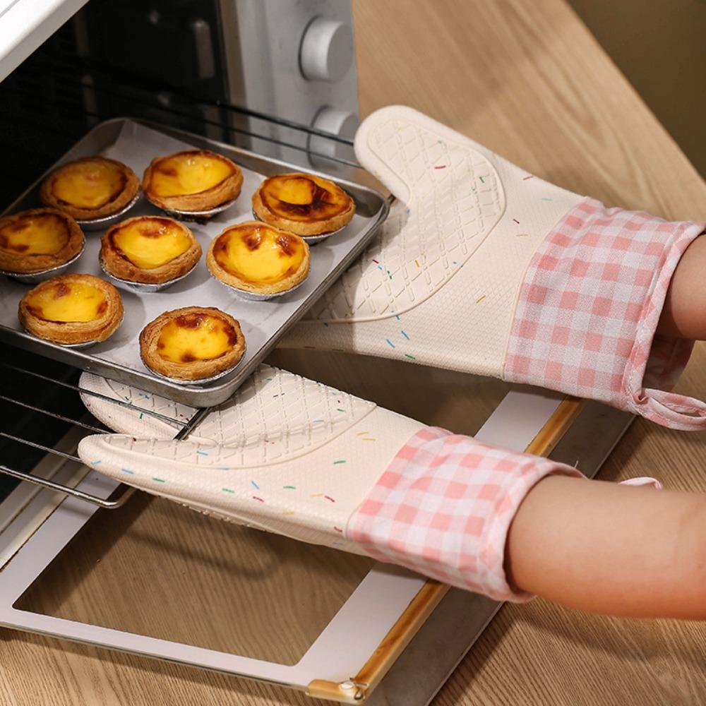 Anti Scalding Silicone Gloves Heat Insulation Oven Gloves Microwave Gloves Baking