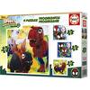 Puzzles progréssifs - EDUCA - Dino Spidey - 12+16+20+25 pièces