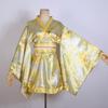 Sexy Japanese Kimono Cosplay Costume Silk Flower Deep V Underwear Gown Sleepwear One Piece Women's (S59-1, L)