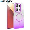 KEYSION Градиентный блестящий магнитный чехол для телефона для Redmi Note 13 Pro 4G 13 Pro+5G Жесткая ПК Противоударная задняя крышка для POCO X6 M6 Pro