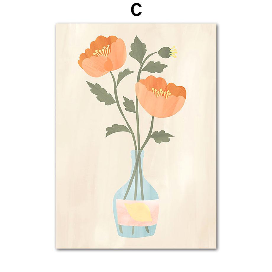 Матисс Цветочный коктейль Лимон Персик Ретро Настенная живопись Холст Картина Скандинавские постеры и принты Настенные картины для декора гостиной