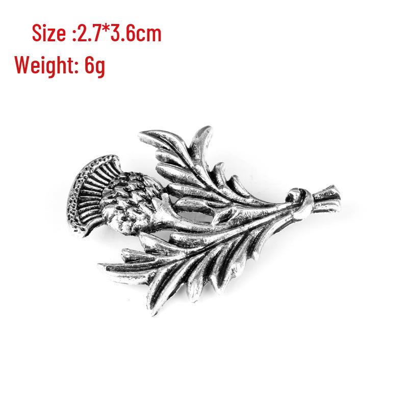 Scottish Thistle Celtic Knot Brooch Pin