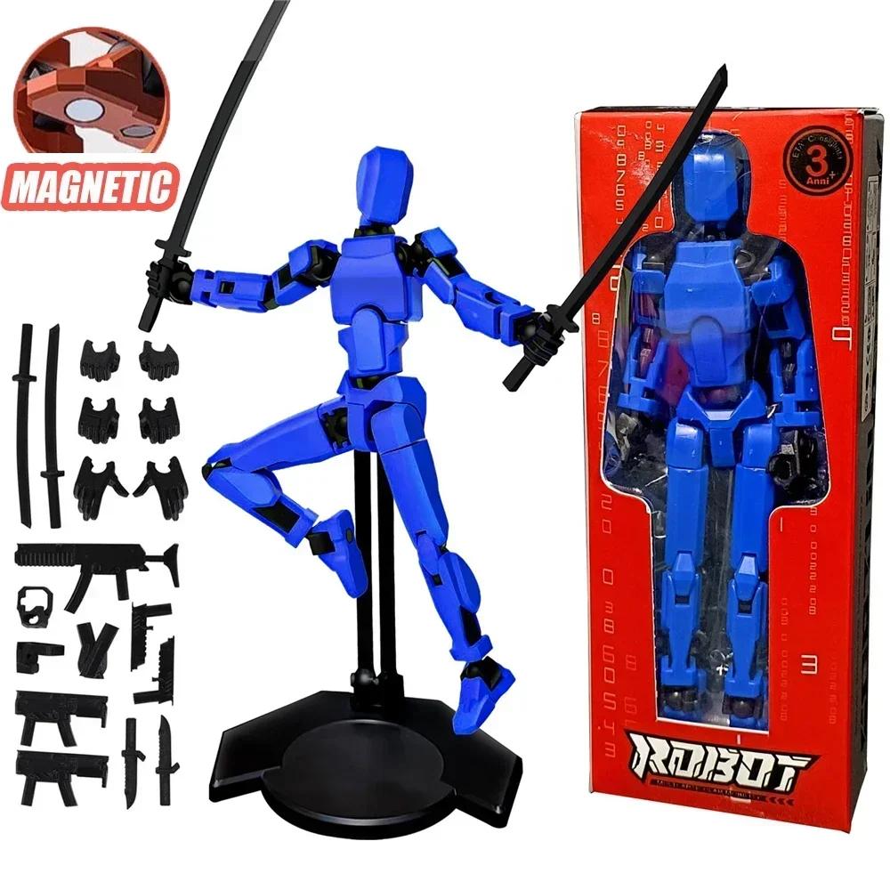 13 Joints Movable Action Figures Dummy Nova Robot Assembled T13 Action Figure with Holder Titan 13 Action Figure Lucky13 Toy