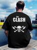 Винтажная футболка с графикой рок-группы - Принт на спине THE CLASH - Легкая дышащая полиэстеровая рубашка для концертов