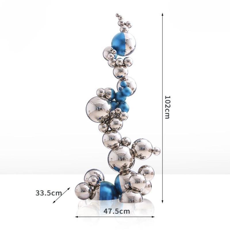 Скульптуры из нержавеющей стали Большие напольные декоративные аксессуары Скульптура Нордический домашний декор Художественные украшения Роскошная модель спальни