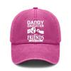 [Dad Hat] "DADDY DAUGHTER BEST FRIENDS FOR LIFE" Print Polyester Adjustable Baseball Cap Unisex Casual Daily Wear Hat