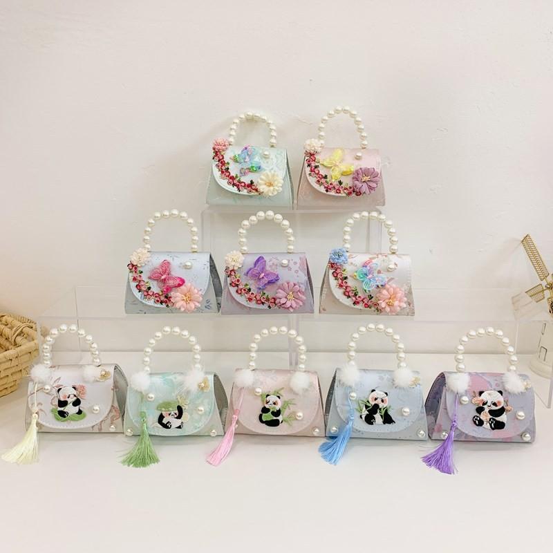 Genderneutral Kids Stylish Shoulder Bag With Cute Panda And Beautiful Chain Details