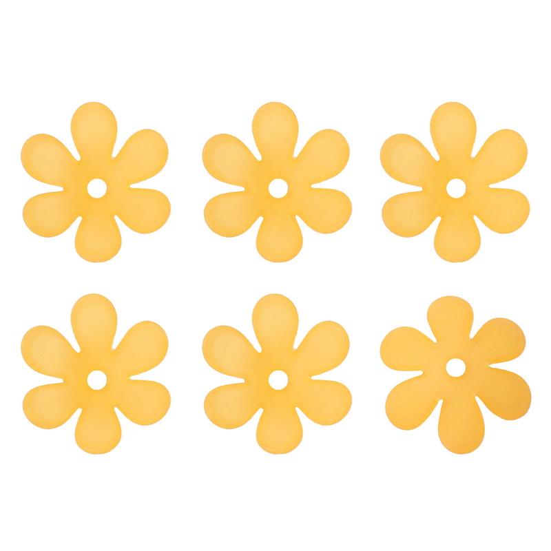 50 шт. акриловые бусины матовые однотонные шестилепестковые цветочные аксессуары для DIY ожерелье браслет серьги изготовление ювелирных изделий