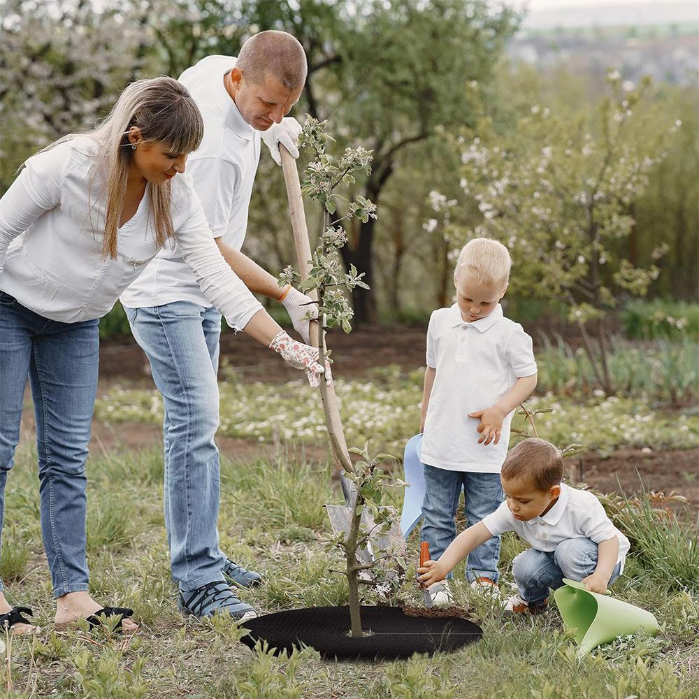 5 шт. нетканого мульчирующего кольца для деревьев, барьер для прополки, круглый защитный коврик для защиты растений, покрытие для садоводства против травы