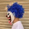 Terrifying Latex Halloween Mask Colorful Hair Clown Mask Ghost Festive Mask  Adult Cosplay