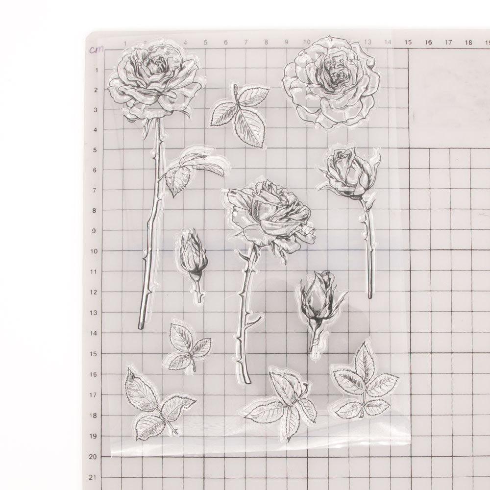Leaf Flower Branch Transparent Silicone Clear Stamps for Seal DIY Scrapbooking Photo Album Decor Art Plant