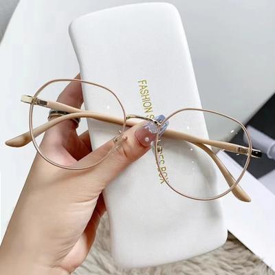 Круглые очки для чтения в корейском стиле, женские очки в компьютерной оправе из сплава с защитой от синего света +0 +1,5 +2 +2,5 +3