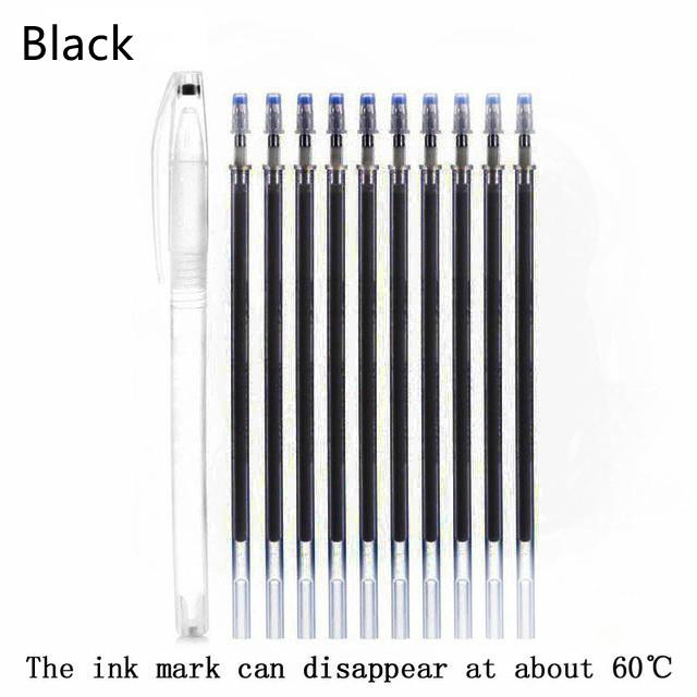 10 Pcs Fabric Markers Pencil Fade Out for Drawing Lines Disappearing Marker Pens Heat Erase Pen PP Multi Purpose DIY Craft Sewing Accessories