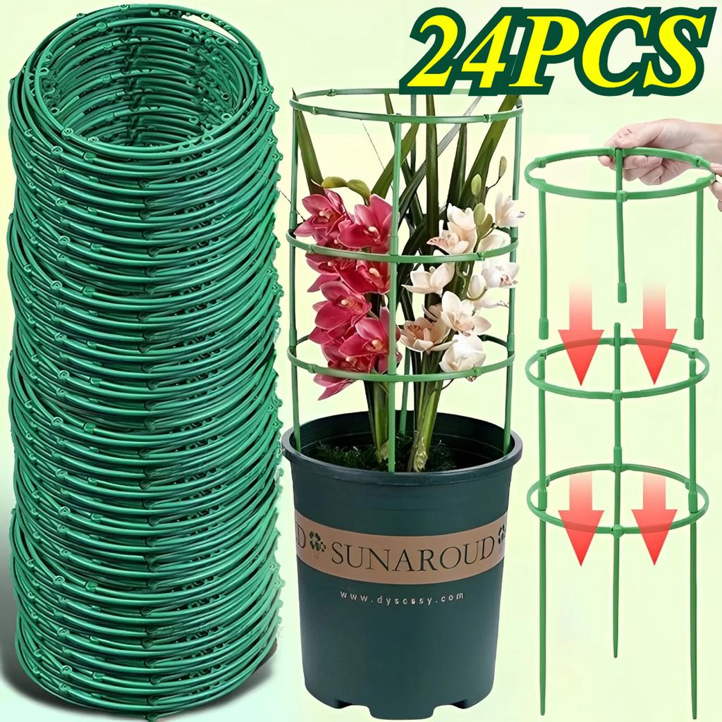 Green Plant Support Pile Frame Greenhouse Arrangement Semicircle Fixed Rod Indoor Flower Plants Vine Climbing Bracket Hock Pen