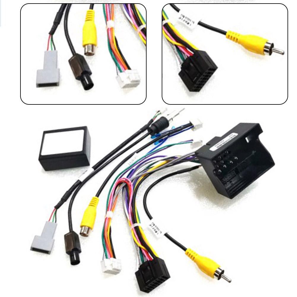 Автомобильное радио аудио 16 PIN 12V адаптер жгута питания + Canbus Box для 3008 для C3 запчасти аксессуары черный