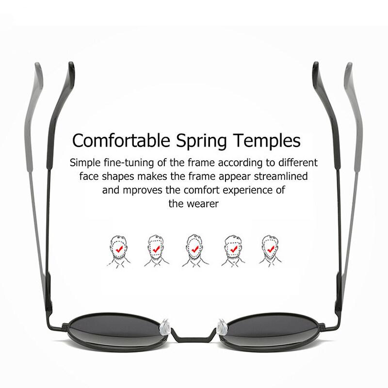 Мужские поляризационные солнцезащитные очки UV400 в ретро-круглой оправе, женские солнцезащитные очки с поляризационными линзами