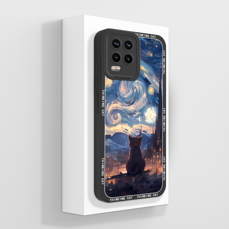 Чехол для OPPO Realme 8 Pro 8i 8S Масляная живопись Котенок Защита от падения Портативный Силиконовый Защитный чехол для телефона Для Realme8Pro realme8i Coque